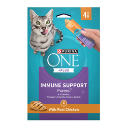 Purina ONE Plus Immune Support Purees With Real Chicken Lickable Cat Treats