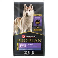 Pro Plan Sport Small Bites 27/17 Cordero y Arroz Alimento Seco para Perros bolsa de 37.5 lb.