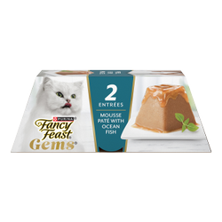 Fancy Feast Gems Mousse Paté with Ocean Fish and a Halo of Savory Gravy Wet Cat Food