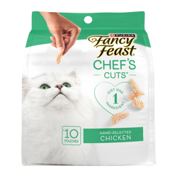 Fancy Feast Cortes del Chef Treats naturales suaves para gatos de pollo real