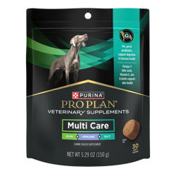 Bag of Pro Plan Veterinary Supplements Multi Care Canine Supplement.