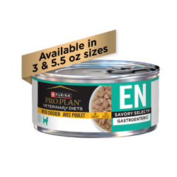 Pro Plan Veterinary Diets EN Gastroenteric Savory Selects chicken in gravy wet cat food.