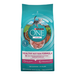 Bolsa de Purina ONE +Plus Gatito Saludable Alimento Seco para Gatos con Pollo.