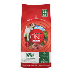 Bolsa de Purina ONE +Plus Alimento Seco para Perros Adultos de Razas Pequeñas con Cordero Real.