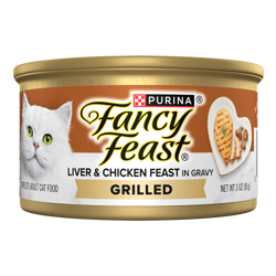 Can of Fancy Feast Grilled Liver & Chicken Feast In Gravy Gourmet Wet Cat Food