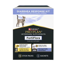 Purina Pro Plan Veterinary Supplements FortiFlora Diarrhea Response Kit for cats, 18 stick packs and 5 sachets