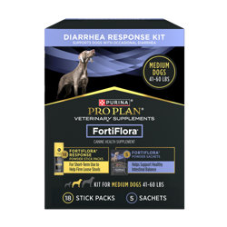 Purina Pro Plan Veterinary Supplements FortiFlora Diarrhea Response Kit for dogs.