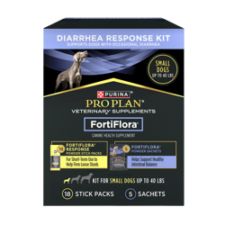 Purina Pro Plan Veterinary Supplements FortiFlora Diarrhea Response Kit for dogs.