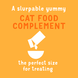 Un complemento de alimento para gatos sabroso y sellado