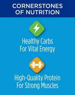los pilares de la nutrición, carbohidratos saludables para energía vital, proteínas de alta calidad para músculos fuertes