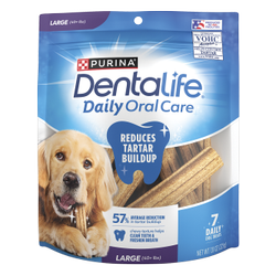 DentaLife Daily Oral Care Chew Treats for Large Dogs package.