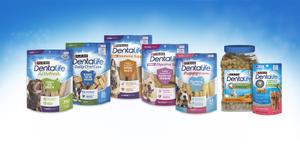 DentaLife dog and cat treats, chews and supplements packages