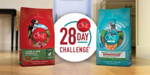 Purina ONE’s 28 Day Challenge with dog and cat food formulas.