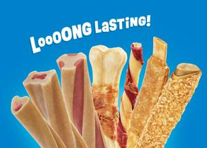 A closeup of a variety of Busy treats.