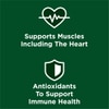 supports muscles including the heart. supports immune health
