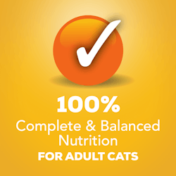 100% Complete and Balanced Nutrition for adult cats