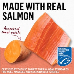 Made with wild Alaskan salmon