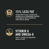 15% less fat than Pro Plan Complete Essentials Shredded Blend Chicken & Rice Formula for Adult Dogs. Vitamin A and Omega-6 fatty acids to nourish skin & coat.