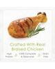 Crafted with real braised chicken