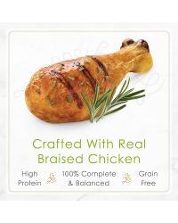 Crafted with real braised chicken