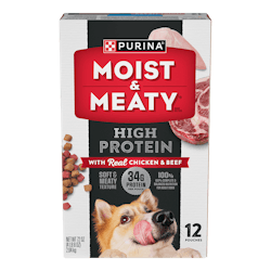 Purina Moist & Meaty High Protein With Real Chicken & Beef
