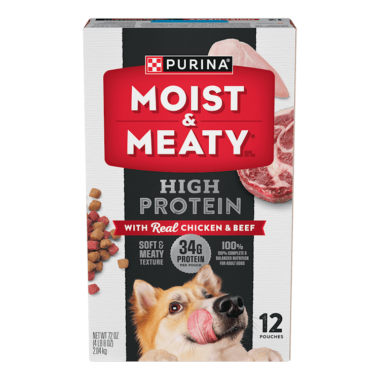 Purina Moist & Meaty High Protein With Real Chicken & Beef Soft Dog Food