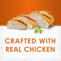 crafted with real chicken 