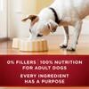 0% Fillers, 100# Nutrition for adult dogs. Every ingredient has a purpose