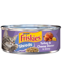 Alimento húmedo para gatos Friskies Tiras de pavo y queso en salsa preparada con jugo de cocción