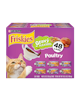Paquete variado de 48 unidades de alimento húmedo para gatos Friskies Gravy Pleasers con sabor a aves