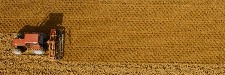 Tractor on the field, Purina Sourcing Hero Banner
