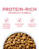 Protein rich crunchy kibble
