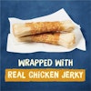 Wrapped with real chicken jerky
