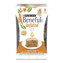 Beneful Infused Tender Paté With Fish Oil, Chicken, Carrots and Spinach Wet Dog Food