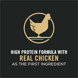 Fórmula rica en proteínas con carne real de pollo como ingrediente principal
