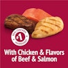 With Chicken & Flavors of Beef & Salmon. Real Chicken #1 Ingredient. 