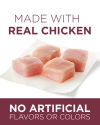 made with real chicken, no artificial flavors or colors