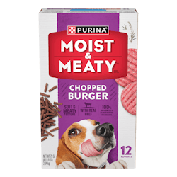 Alimento balanceado blando para perros Purina Moist & Meaty de hamburguesa picada