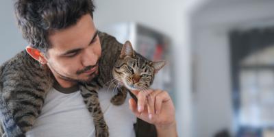 Cat and owner