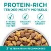 trozos tiernos y jugosos ricos en proteínas