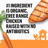 El ingrediente principal es pollo orgánico de granja, criado sin antibióticos
