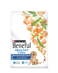 Beneful Healthy Puppy chicken packaging 