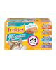Paquete surtido de 24 unidades de alimento húmedo para gatos Friskies Tasty Treasures filetes de primera calidad