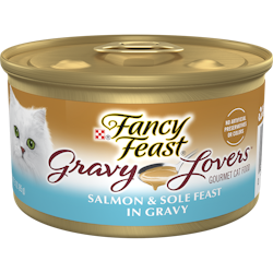 Purina Fancy Feast Gravy Lovers Salmon and Sole Feast Gourmet Cat Food in Wet Cat Food Gravy