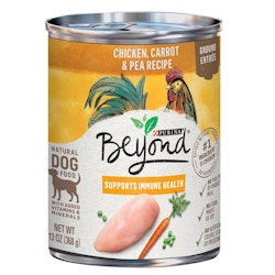 Alimento húmedo para perros Beyond, plato principal molido con receta de pollo, zanahoria y arvejas