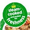 steam cooked and sealed for freshness