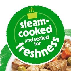 steam cooked and sealed for freshness