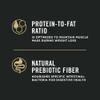 Protein-to-fat ratio is optimized to maintain muscle mass during weight loss. Natural prebiotic fiber, nourishes specific intestinal bacteria for digestive health.
