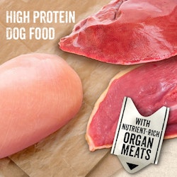 high-protein dog food with nutrient-rich organ meats