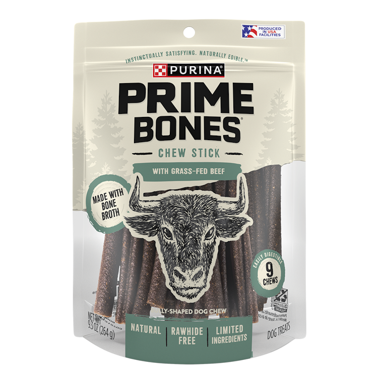 Prime Bones Chew Stick With Grass-Fed Beef Natural Dog Treats